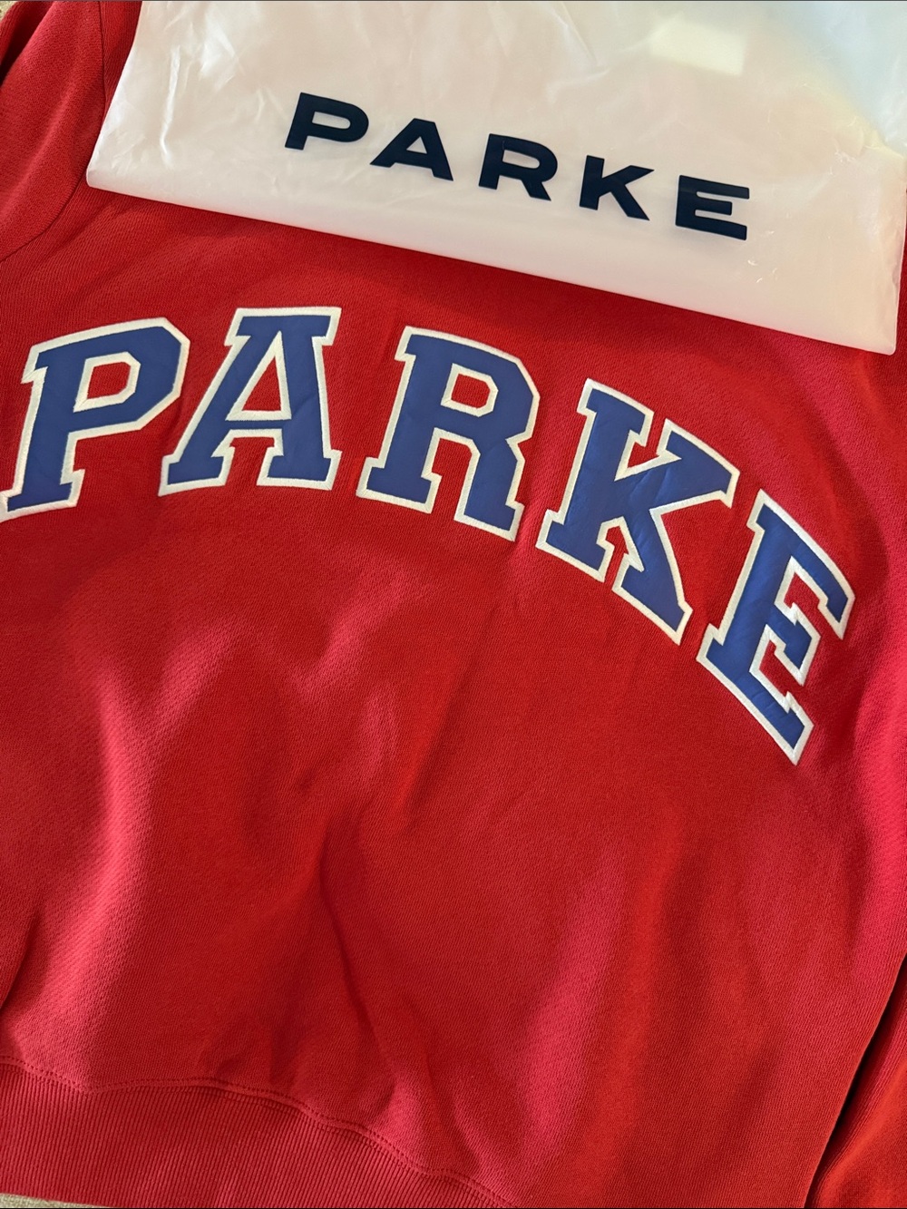 PARKE Coastal Collection 2026 Low Tide Varsity Mockneck Sweatshirt s/m - Picture 4 of 6